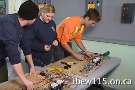 electrical apprentices at IBEW Local 115