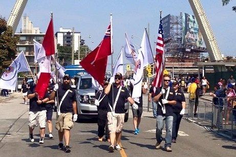 IBEW Local 353 electricians in Labour Day parade