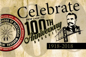 IBEW 773 100th Anniversary logo