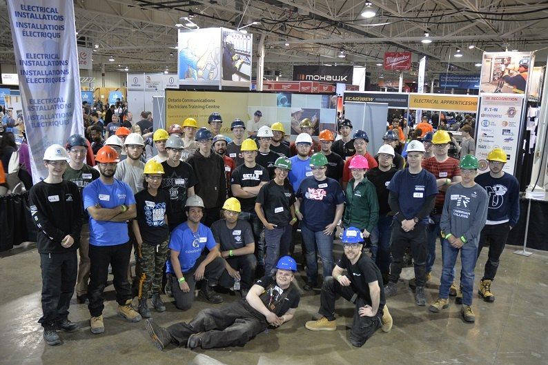 Skills Ontario 2018 competitors - post-secondary Electrical Installations